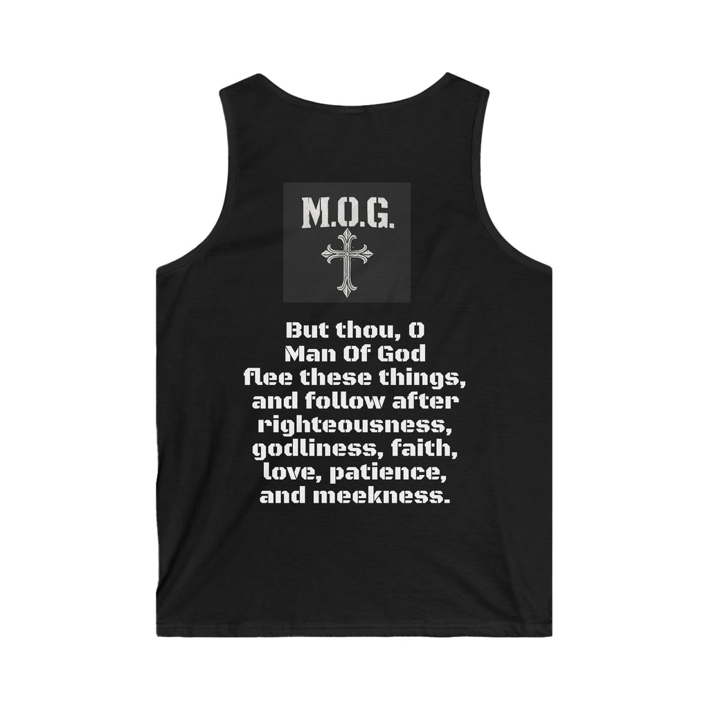 Men's Inspirational Faith Tank Top - M.O.G., Christian Apparel, Religious Gift, Summer Wear, Fitness Clothing, Scripture Design