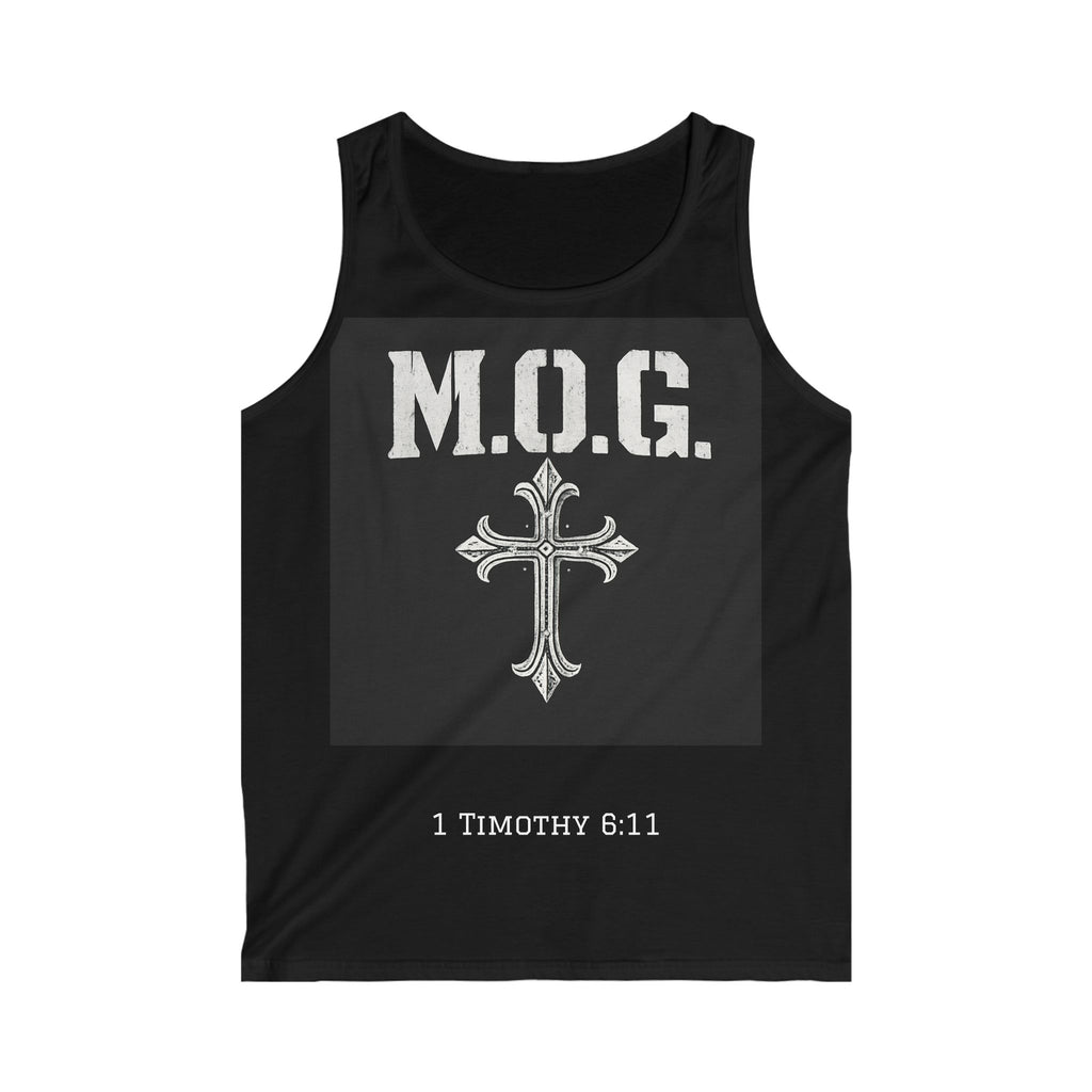 Men's Inspirational Faith Tank Top - M.O.G., Christian Apparel, Religious Gift, Summer Wear, Fitness Clothing, Scripture Design